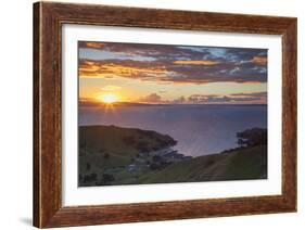 View of Kirita Bay and Firth of Thames at Sunset-Ian-Framed Photographic Print