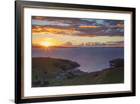 View of Kirita Bay and Firth of Thames at Sunset-Ian-Framed Photographic Print