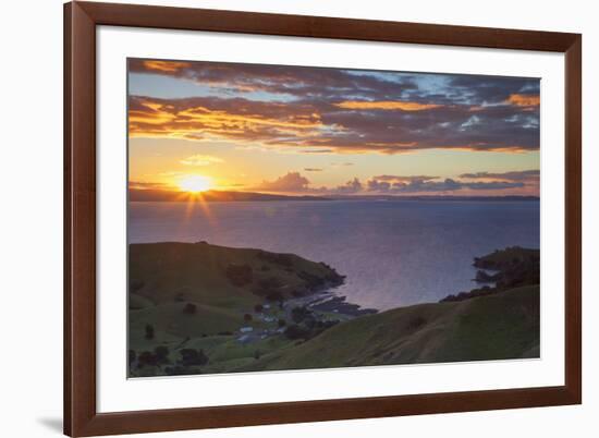 View of Kirita Bay and Firth of Thames at Sunset-Ian-Framed Photographic Print