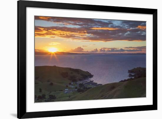 View of Kirita Bay and Firth of Thames at Sunset-Ian-Framed Photographic Print