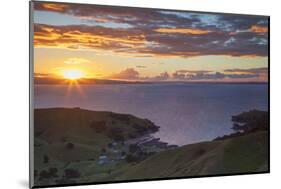 View of Kirita Bay and Firth of Thames at Sunset-Ian-Mounted Photographic Print