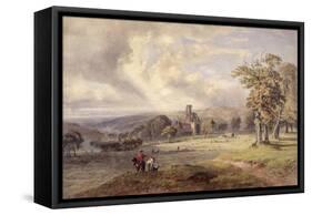 View of Kirkstall Abbey, Leeds, 1860-George Arthur Fripp-Framed Stretched Canvas