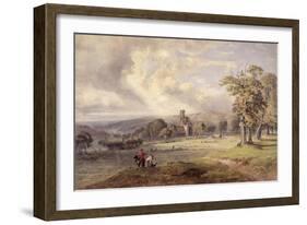 View of Kirkstall Abbey, Leeds, 1860-George Arthur Fripp-Framed Giclee Print