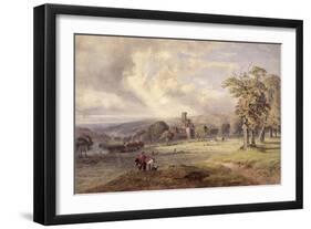 View of Kirkstall Abbey, Leeds, 1860-George Arthur Fripp-Framed Giclee Print