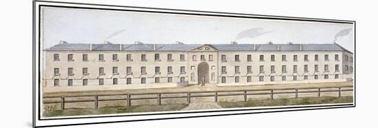 View of Knightsbridge Barracks, Westminster, London, C1810-null-Mounted Giclee Print