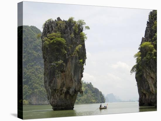 View of Koh Ping-Gan from Koh Ta Poo, Known as James Bond Island, Phang-Nga Bay, Thailand-Sergio Pitamitz-Stretched Canvas