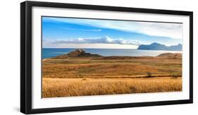 View of Koktebel Bay and Ancient Volcano Karadag, Crimea-Vladimir Sklyarov-Framed Photographic Print