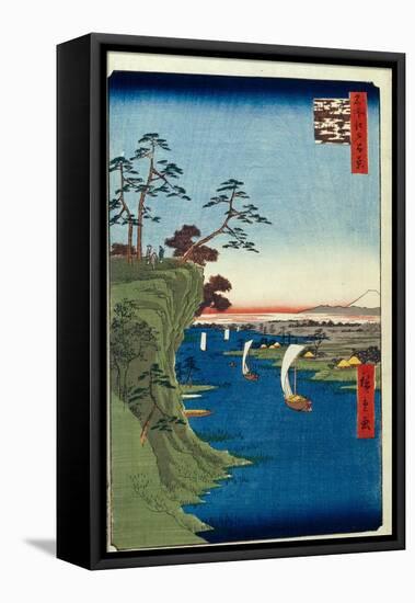 View of Konodai and the Tone River (One Hundred Famous Views of Ed), 1856-1858-Utagawa Hiroshige-Framed Stretched Canvas