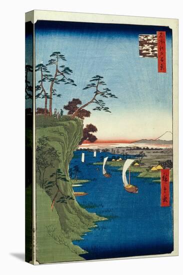 View of Konodai and the Tone River (One Hundred Famous Views of Ed), 1856-1858-Utagawa Hiroshige-Stretched Canvas