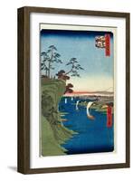 View of Konodai and the Tone River (One Hundred Famous Views of Ed), 1856-1858-Utagawa Hiroshige-Framed Giclee Print