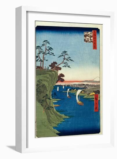 View of Konodai and the Tone River (One Hundred Famous Views of Ed), 1856-1858-Utagawa Hiroshige-Framed Giclee Print