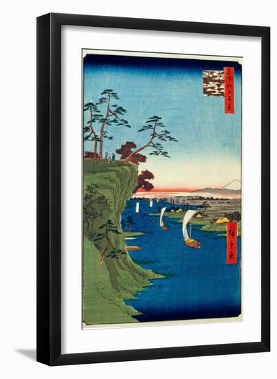 View of Konodai And the Tone River (One Hundred Famous Views of Edo)-null-Framed Giclee Print
