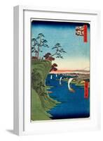 View of Konodai And the Tone River (One Hundred Famous Views of Edo)-null-Framed Giclee Print