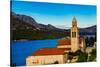 View of Korcula Island, Croatia, Europe-Laura Grier-Stretched Canvas