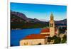 View of Korcula Island, Croatia, Europe-Laura Grier-Framed Photographic Print