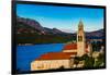 View of Korcula Island, Croatia, Europe-Laura Grier-Framed Photographic Print