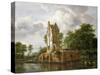 View of Kostverloren Castle on the Amstel-Jacob Isaaksz. Or Isaacksz. Van Ruisdael-Stretched Canvas