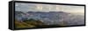 View of Kowloon and Hong Kong Island from Tate's Cairn, Kowloon, Hong Kong-Ian Trower-Framed Stretched Canvas