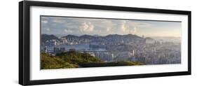 View of Kowloon and Hong Kong Island from Tate's Cairn, Kowloon, Hong Kong-Ian Trower-Framed Photographic Print