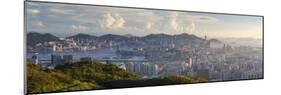 View of Kowloon and Hong Kong Island from Tate's Cairn, Kowloon, Hong Kong-Ian Trower-Mounted Photographic Print