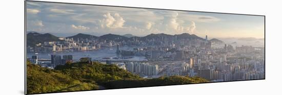 View of Kowloon and Hong Kong Island from Tate's Cairn, Kowloon, Hong Kong-Ian Trower-Mounted Photographic Print