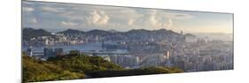 View of Kowloon and Hong Kong Island from Tate's Cairn, Kowloon, Hong Kong-Ian Trower-Mounted Photographic Print