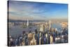 View of Kowloon and Hong Kong Island from Victoria Peak, Hong Kong-Ian Trower-Stretched Canvas