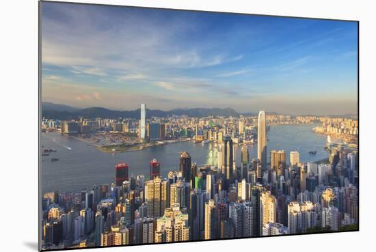 View of Kowloon and Hong Kong Island from Victoria Peak, Hong Kong-Ian Trower-Mounted Photographic Print