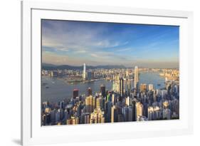 View of Kowloon and Hong Kong Island from Victoria Peak, Hong Kong-Ian Trower-Framed Photographic Print