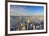 View of Kowloon and Hong Kong Island from Victoria Peak, Hong Kong-Ian Trower-Framed Photographic Print