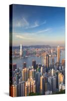 View of Kowloon and Hong Kong Island from Victoria Peak, Hong Kong-Ian Trower-Stretched Canvas