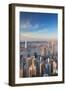 View of Kowloon and Hong Kong Island from Victoria Peak, Hong Kong-Ian Trower-Framed Photographic Print