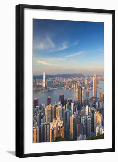 View of Kowloon and Hong Kong Island from Victoria Peak, Hong Kong-Ian Trower-Framed Photographic Print