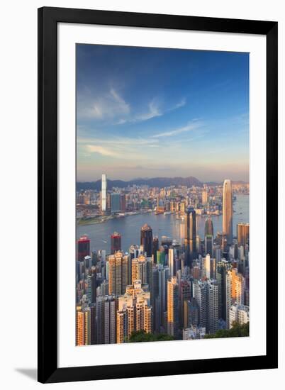 View of Kowloon and Hong Kong Island from Victoria Peak, Hong Kong-Ian Trower-Framed Photographic Print