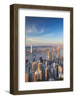 View of Kowloon and Hong Kong Island from Victoria Peak, Hong Kong-Ian Trower-Framed Photographic Print