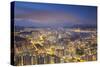 View of Kowloon and Hong Kong Island, Hong Kong, China-Ian Trower-Stretched Canvas