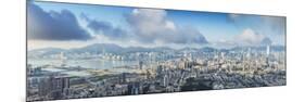 View of Kowloon and Hong Kong Island, Hong Kong, China-Ian Trower-Mounted Photographic Print