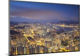 View of Kowloon and Hong Kong Island, Hong Kong, China-Ian Trower-Mounted Photographic Print