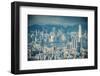 View of Kowloon and Hong Kong Island, Hong Kong, China-Ian Trower-Framed Photographic Print