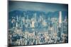 View of Kowloon and Hong Kong Island, Hong Kong, China-Ian Trower-Mounted Photographic Print