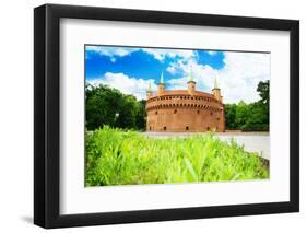 View of Krakow Barbican (Basztowa) in Summer-SerrNovik-Framed Photographic Print