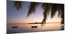 View of Kuramathi Island at sunset, Rasdhoo Island, Northern Ari Atoll, Maldives-Ian Trower-Mounted Photographic Print