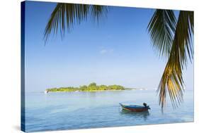 View of Kuramathi Island, Rasdhoo Island, Northern Ari Atoll, Maldives, Indian Ocean, Asia-Ian Trower-Stretched Canvas