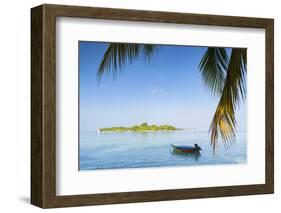 View of Kuramathi Island, Rasdhoo Island, Northern Ari Atoll, Maldives, Indian Ocean, Asia-Ian Trower-Framed Photographic Print