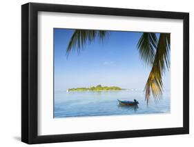 View of Kuramathi Island, Rasdhoo Island, Northern Ari Atoll, Maldives, Indian Ocean, Asia-Ian Trower-Framed Photographic Print