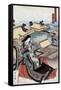 View of Kyoto, Japanese Wood-Cut Print-Lantern Press-Framed Stretched Canvas