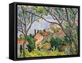 View of L'Estaque Through the Trees, 1879-Paul C?zanne-Framed Stretched Canvas