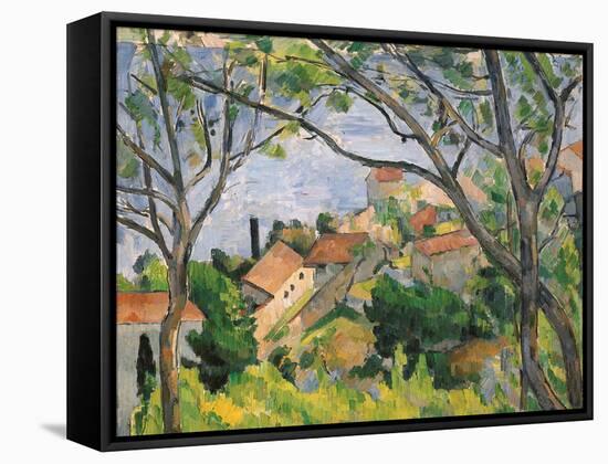 View of L'Estaque Through the Trees, 1879-Paul C?zanne-Framed Stretched Canvas