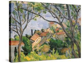 View of L'Estaque Through the Trees, 1879-Paul C?zanne-Stretched Canvas