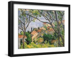 View of L'Estaque Through the Trees, 1879-Paul C?zanne-Framed Giclee Print